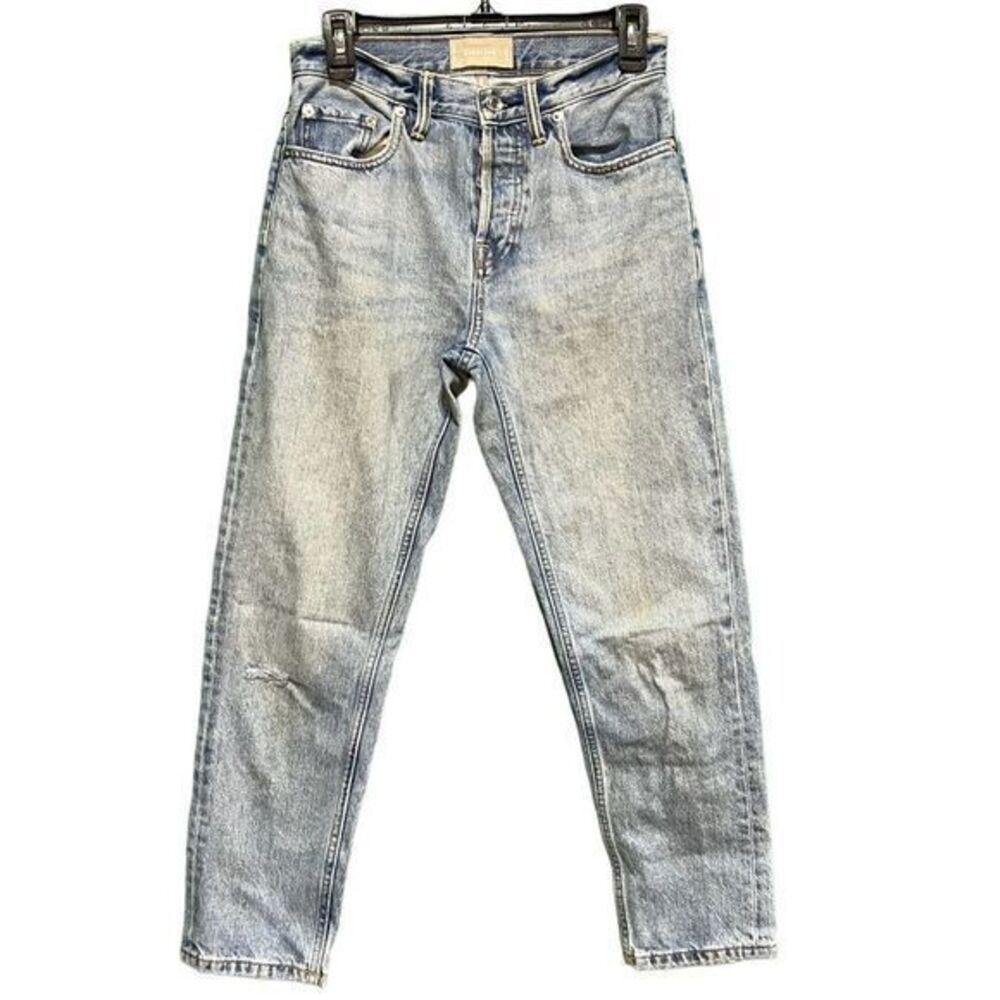 Everlane Women's Boyfriend Straight Ankle Denim Jeans Light Wash Size 25 Regular